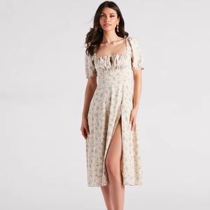 Summer Cottagecore Windsor Midi Dress
